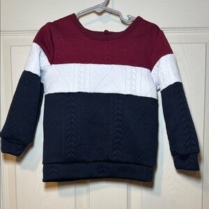 Boys Matching Set with Color Block Sweater and Matching Pants Size 3T